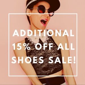 SAME DAY SHIPPING. All shoes are 15% off!